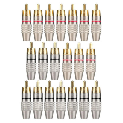 RCA male plug Audio Adapter Speaker Equipped with 24k gold-plated connectors