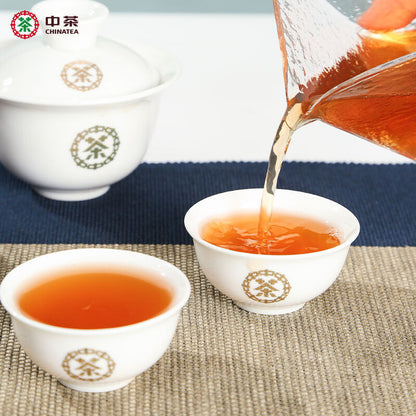 CHINATEA Jinhua MM Hunan Anhua Golden Flowers Fucha Dark Tea Brick Fu Zhuan 360g