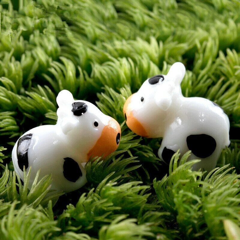 Mini 10pcs Cow Dolls Bottle Decoration Supplies Garden Deco Creative Handicrafts