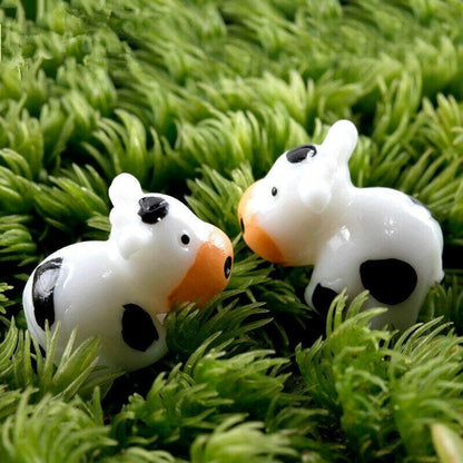 Mini 10pcs Cow Dolls Bottle Decoration Supplies Garden Deco Creative Handicrafts