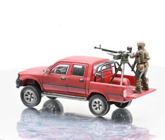 1/72 pickup truck+DSHK heavy machine gun. 50 heavy machine gun+soldier model