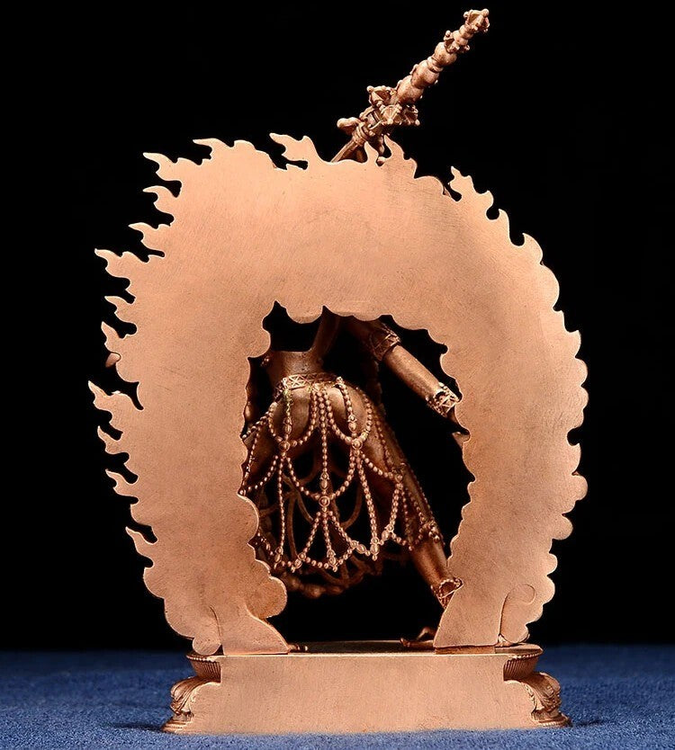 Exquisite Red Copper Carving Vajrayogini Buddha Statue Tibet Buddhism Statue New