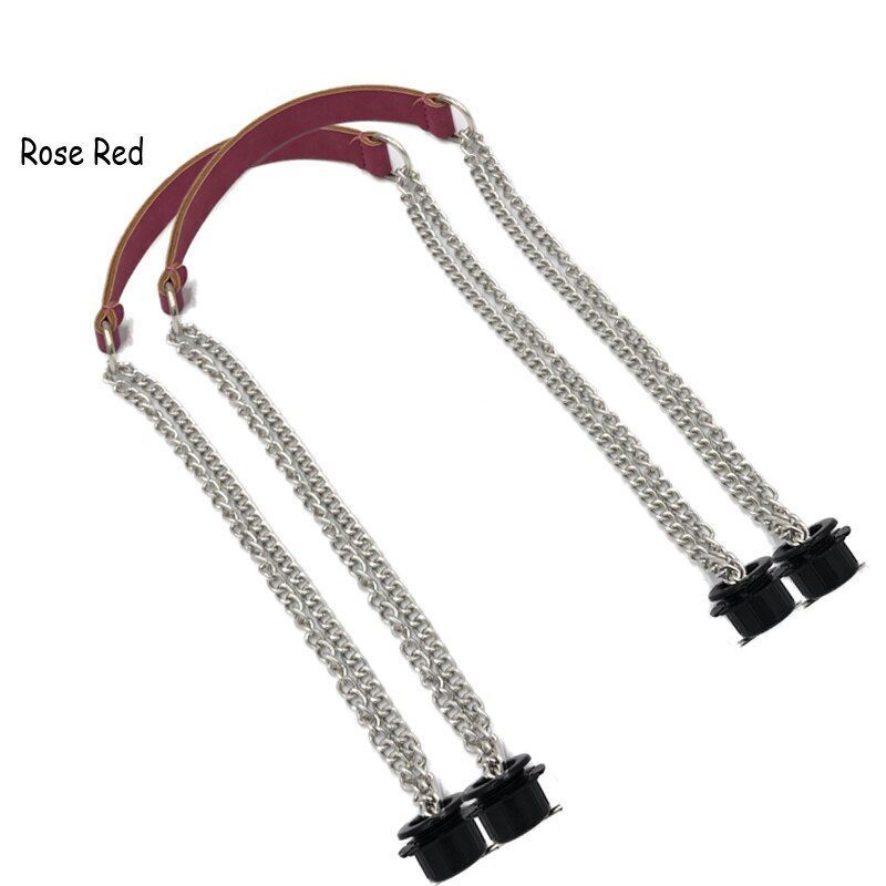 Synthetic Leather Chain Handle Silver Aluminum Handle Bag Handbag Accessories