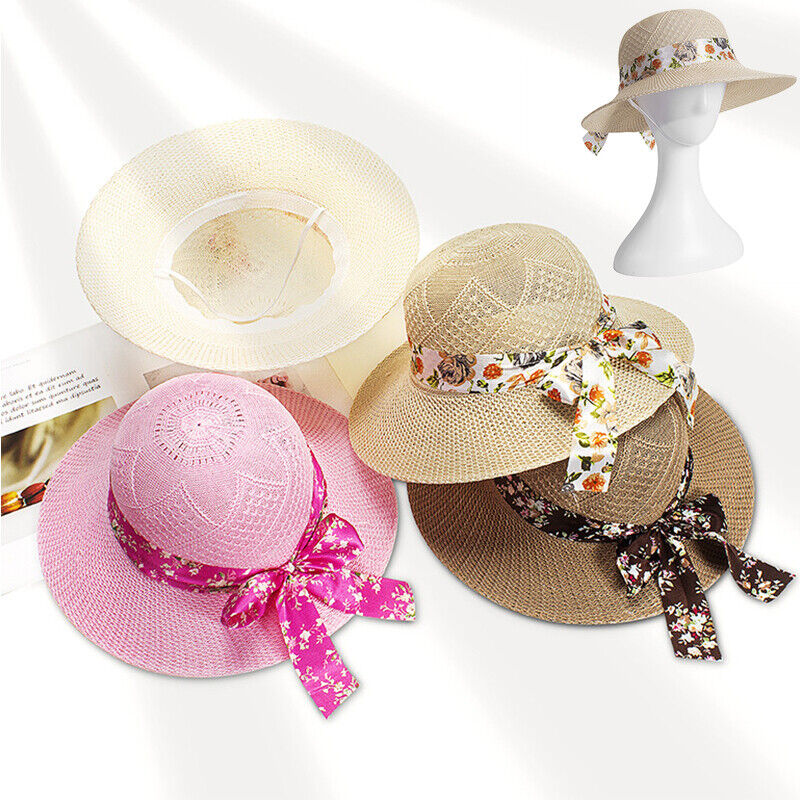 Summer Women Hats Wide Brim Sun Hats Straw Hat Sun Protection Ladies Panama Caps