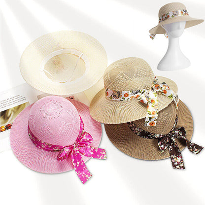 Summer Women Hats Wide Brim Sun Hats Straw Hat Sun Protection Ladies Panama Caps