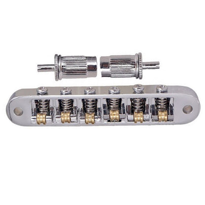 6 Roller Bridge Tremolo Saddles With Two Posts For LP EPI Electric Guitar Sliver