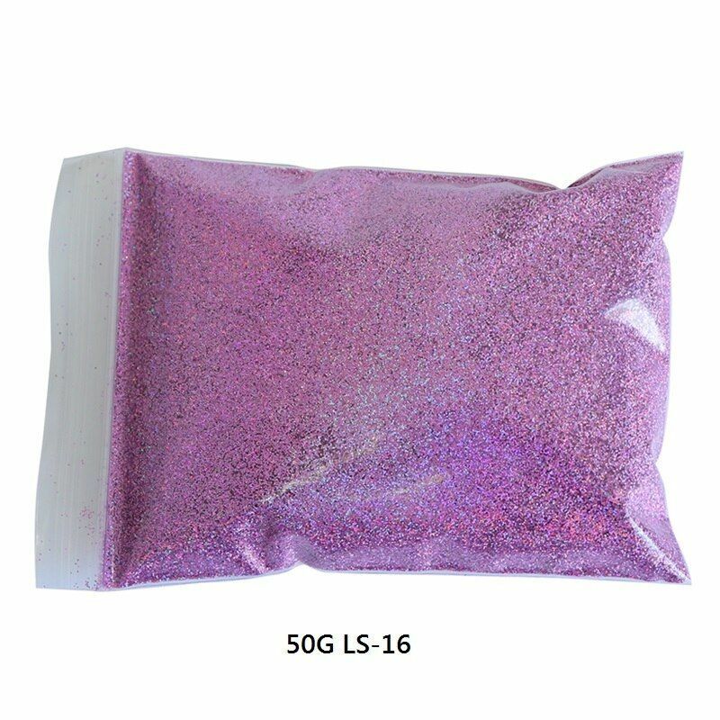 50G/Bag Holographic Glitter Nail Art Decoration Powder Pigment Laser Dust Sequin