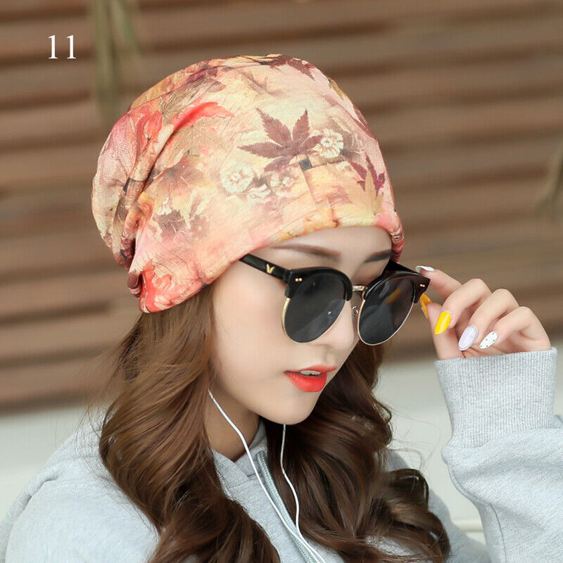 Women's Turban Cap Spring and Summer Outdoor Hat Breathable Pullover Cap Thin