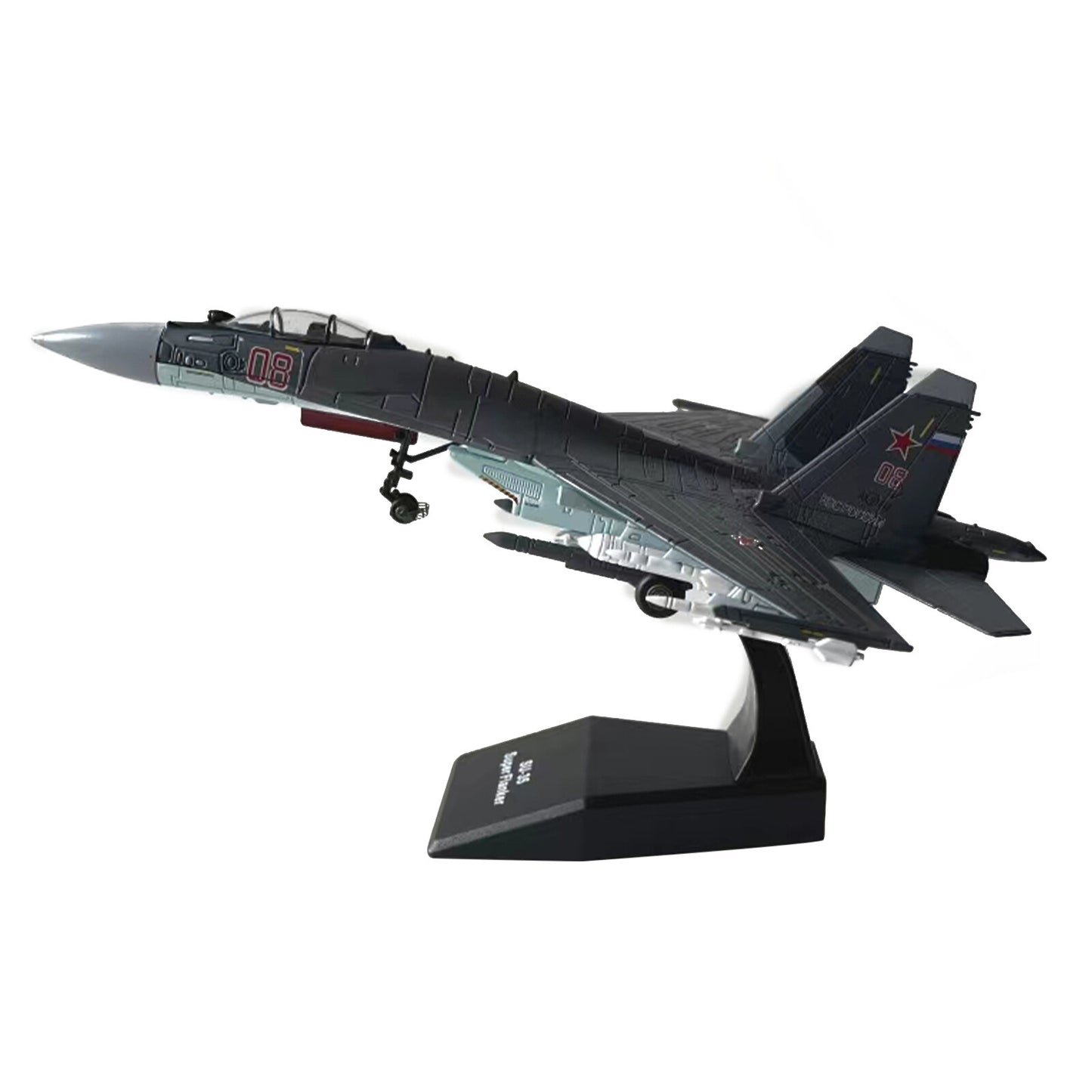 1/100 SU-35 Super Flanker Heavy Aircraft Fighter Model Military Ornament Display