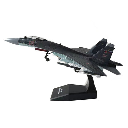 1/100 SU-35 Super Flanker Heavy Aircraft Fighter Model Military Ornament Display