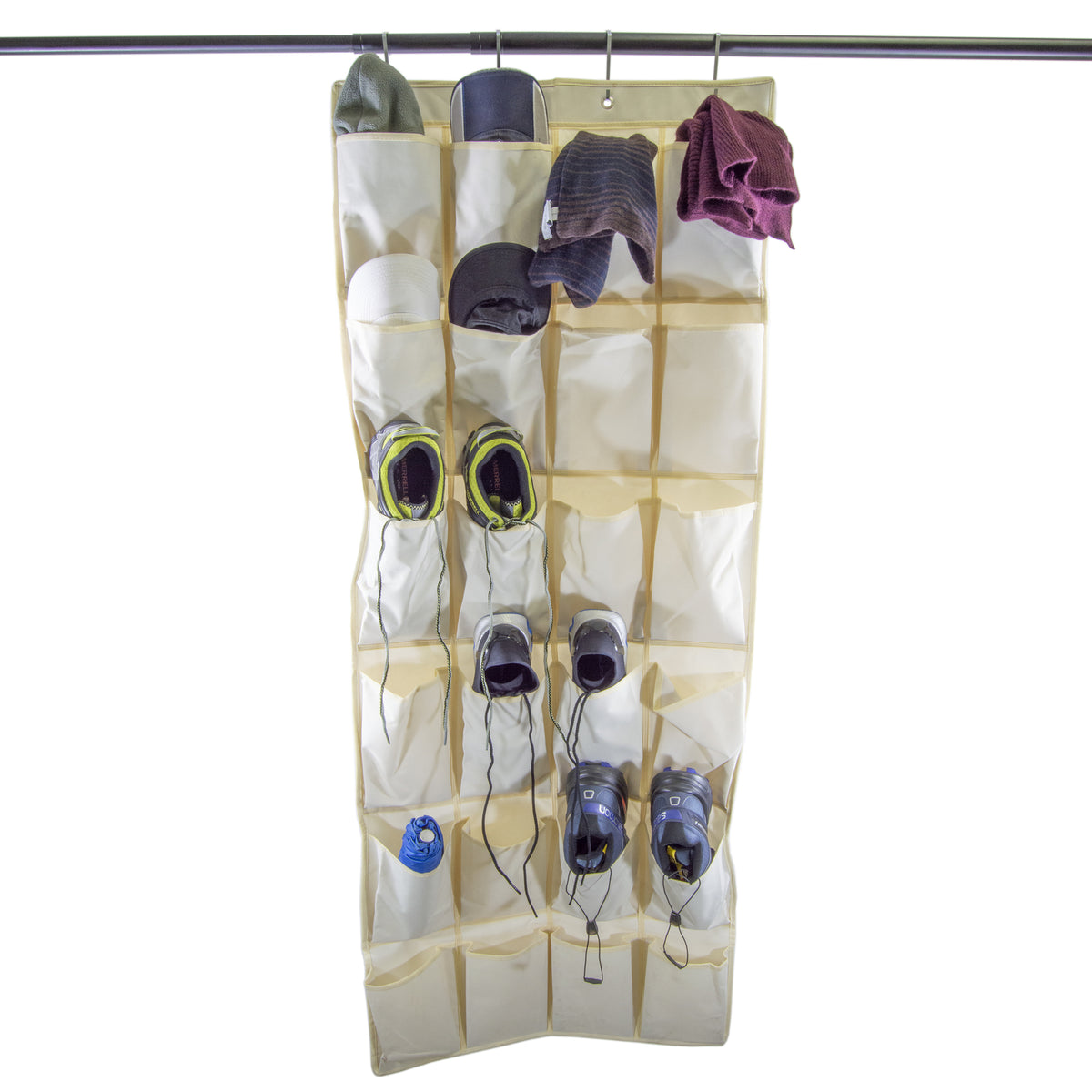 Over-the-Door Hanging Closet Organizer, 24 Pockets for Clothing and Accessories