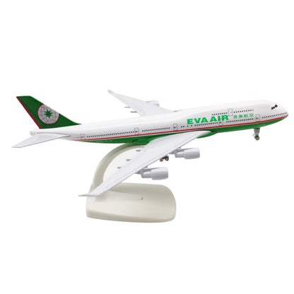 New 1/350 Diecast Alloy Eva Air Airlines B747 Aircraft Model With Display Stand