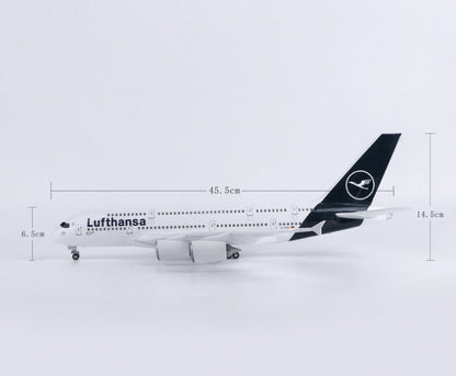 46CM 1:160 Lufthansa AIRBUS A380 Passenger Airplane Landing Gear Resin Model