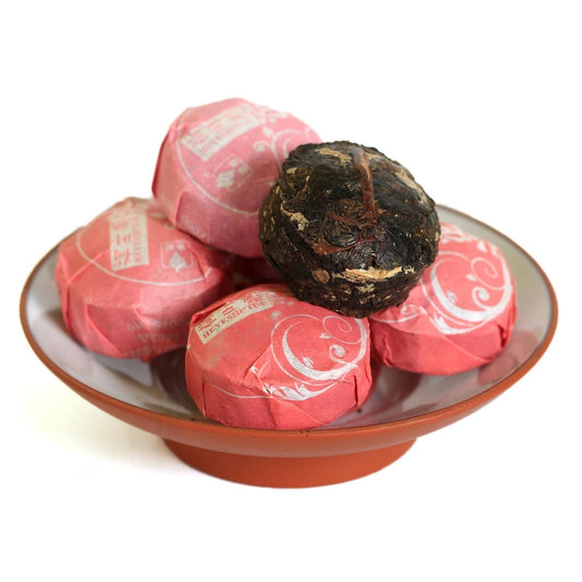 100pcs 2015 yr Lotus Leaf Flavored Mini Ripe Cake Fitness puer Pu'er Pu erh Tea
