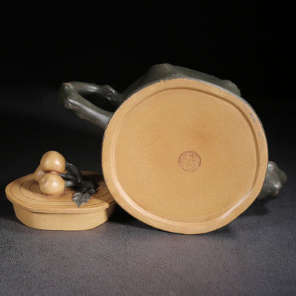 Vintage Chinese Yixing Purple Clay Teapot Zisha Ceremony Loquat Teaware Collect