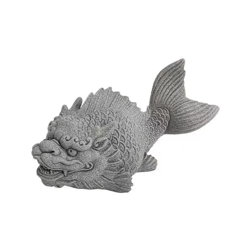 13.6cm Exquisitely Dragon Fish Tea Pet Ornament handmade Accessory Decorative