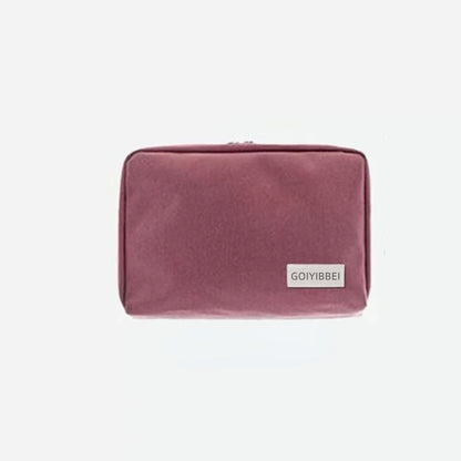 Waterproof Thick Nylon Cloth Storage Cosmetic Bag Charger USB Cable Case Travel