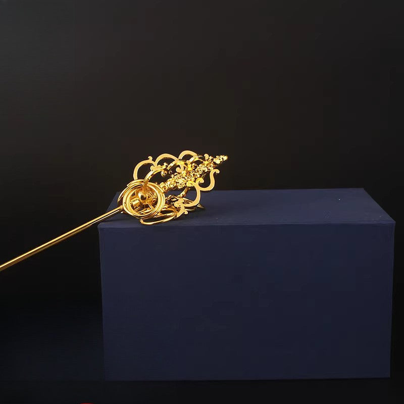 14Cm Ksitigarbha Buddhist Monk Staff Sceptre Wand Buddhism Hand Accessories