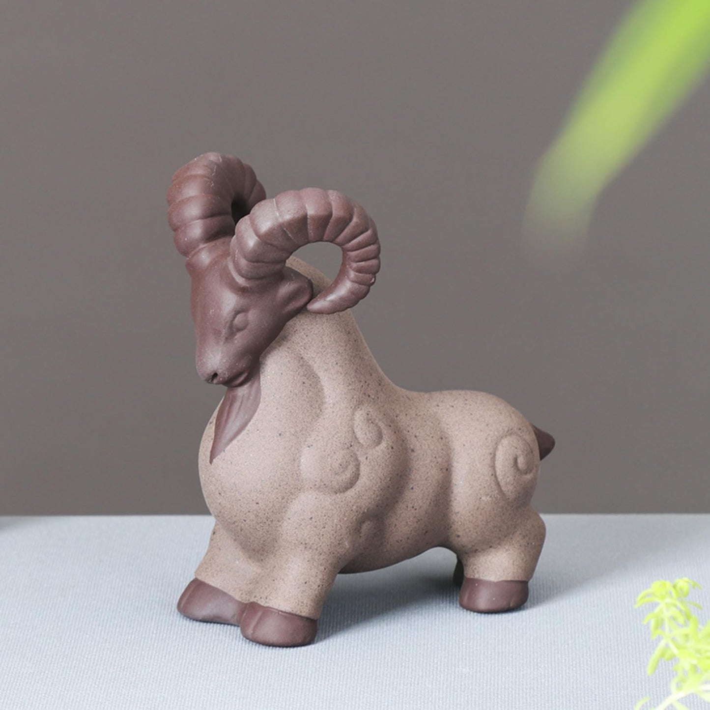 Handmade Goat Purple Sands Tea Pet 13cm Kung Fu Tea Set Accessories Tea Play