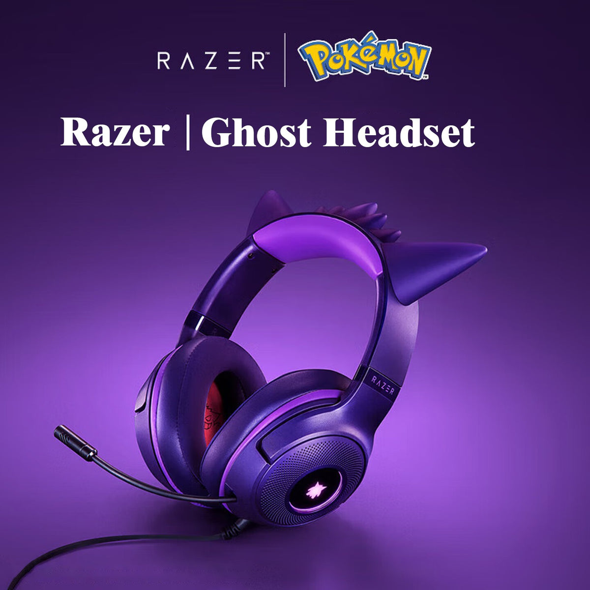 Razer x Pokémon Gengar Kraken V2 Wired Headset Headphone Limited Edition