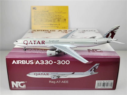 NG Models QATAR Airways for Airbus A330-300 A7-AEE 1:400 Plane Pre-built Model
