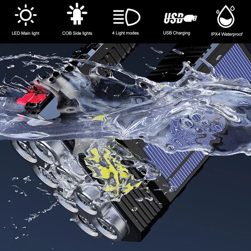 Super Bright LED Searchlight Portable Rechargeable Spotlight Handheld Flashlight