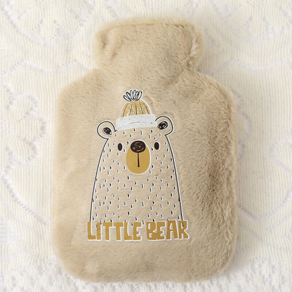 Cartoon Plush Rabbit Bear Hot Water Bottle Water Filling Small Warm Water Bag