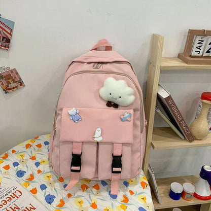 Schoolbag Backpack High School College Students' Bag Shoulder Bag Student Bag