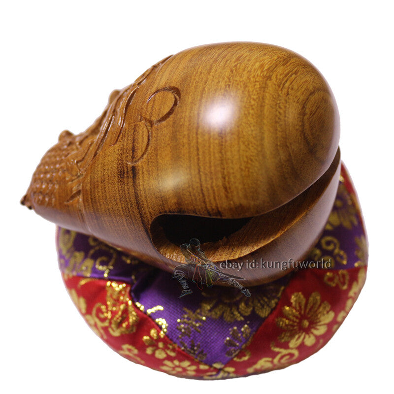3.5 inch Zen Buddhist Monk Muyu Rosewood Wooden Fish Mokugyo Temple Block Drums