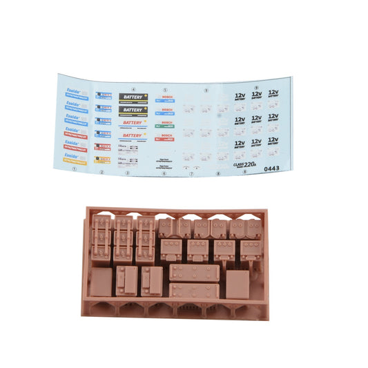 1/35 Scale Model Batteries + Sheet of Stickers Model Decoration Scene Kit D