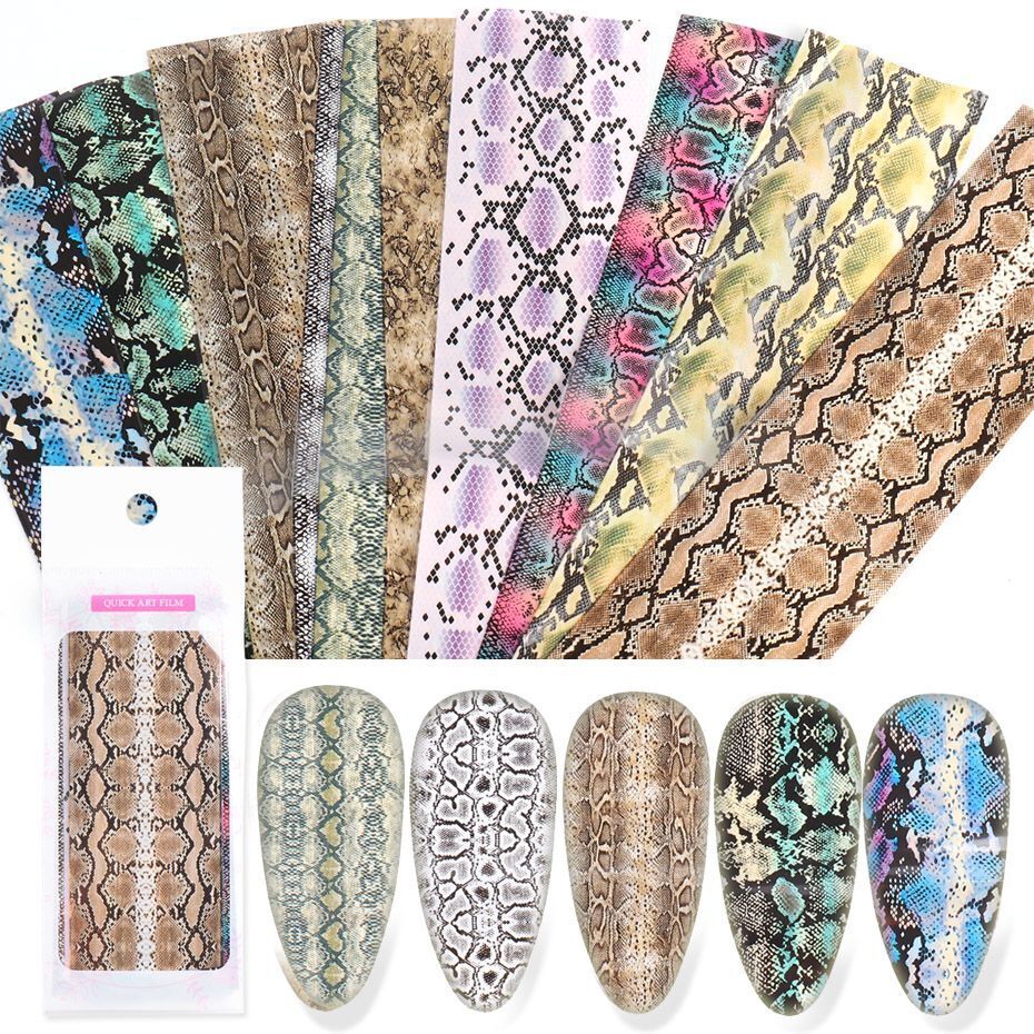 Nail Art 10Pcs Matte Metallic Foils Gold Silver Mirror Starry Paper Gel Stickers