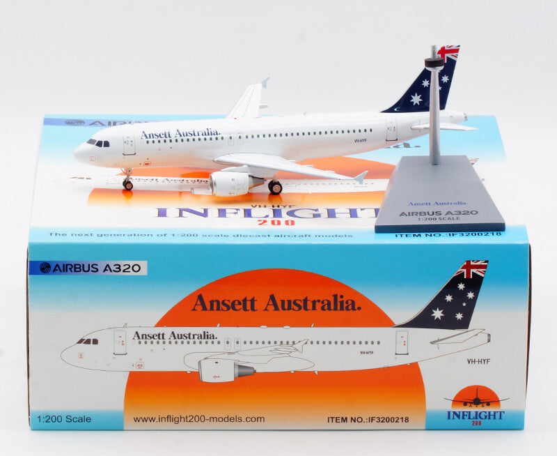 1:200 InFlight Ansett Australia AIRBUS A320 Passenger Airplane Diecast Model