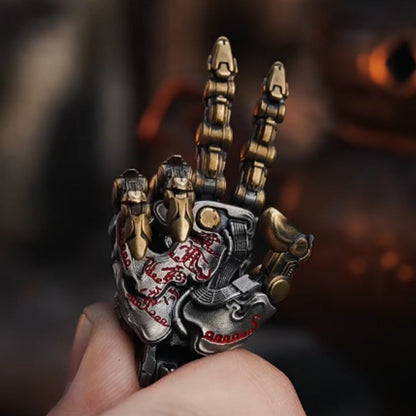 Mechanical Hand Desktop Ornament Retro Metal Craft for Daoist Youth Collection