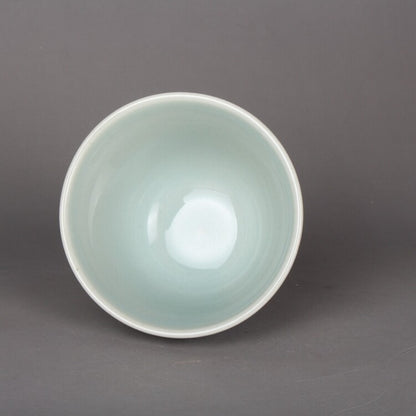 2.9" China Blue White Porcelain 90ML Chinese Character 寿 Grain Small Teacup Cup