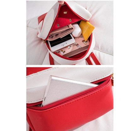 Leather Backpack Red Small Cute Purse Brand Shoulder Bag Red Blue Gray Green 1PC