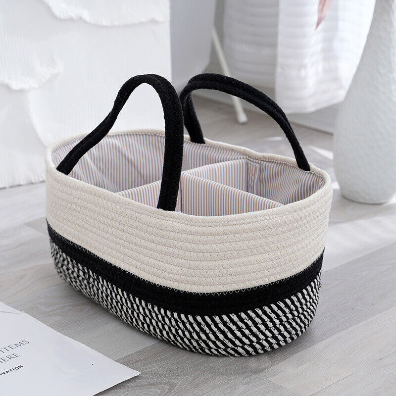 Cotton Baby Diaper Caddy Organizer Nursery Storage Bin Basket Mommy Handbag