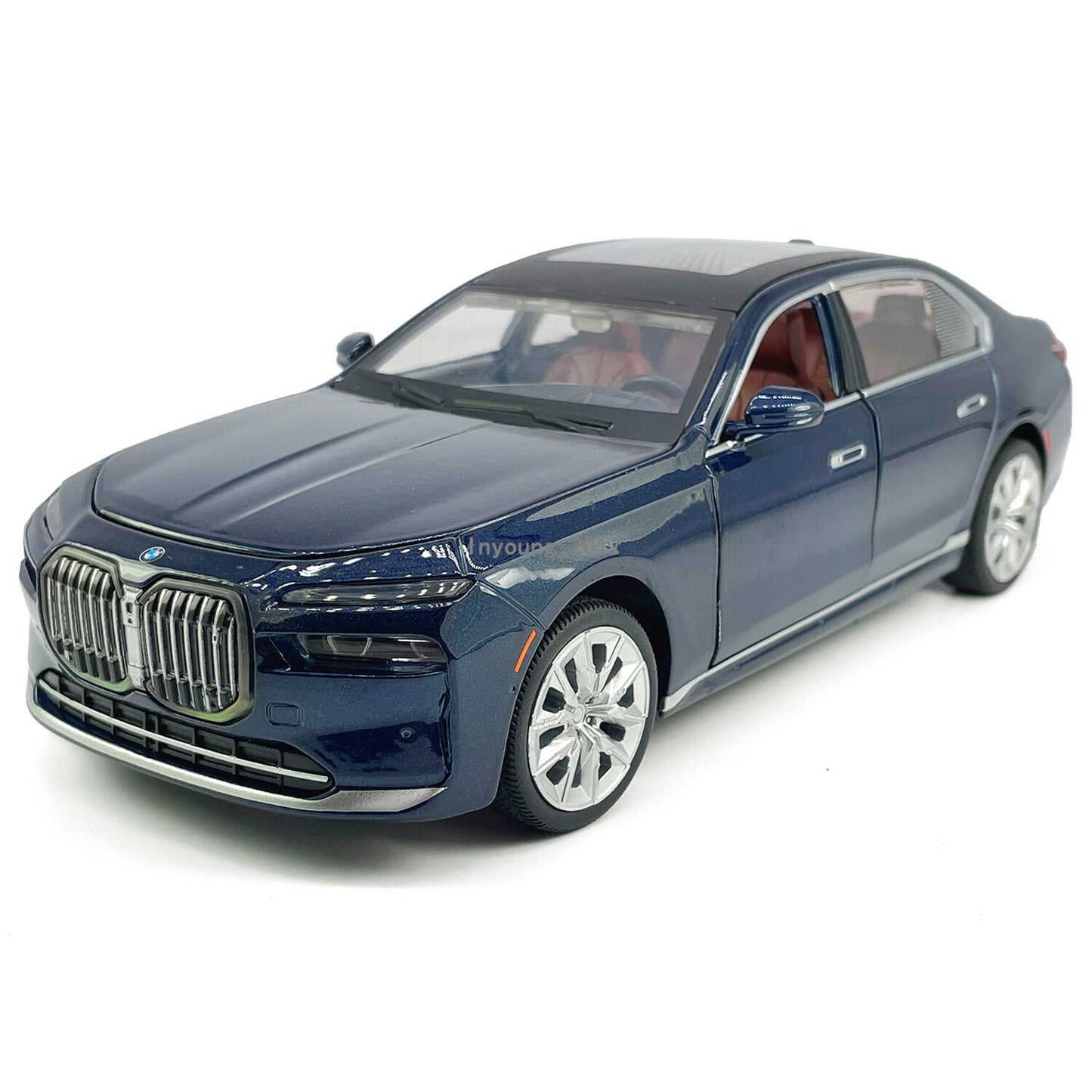 1/24 BMW i7 G70 EV Model Car Diecast Toy Vehicle Toys for Boys Kids Gifts Blue