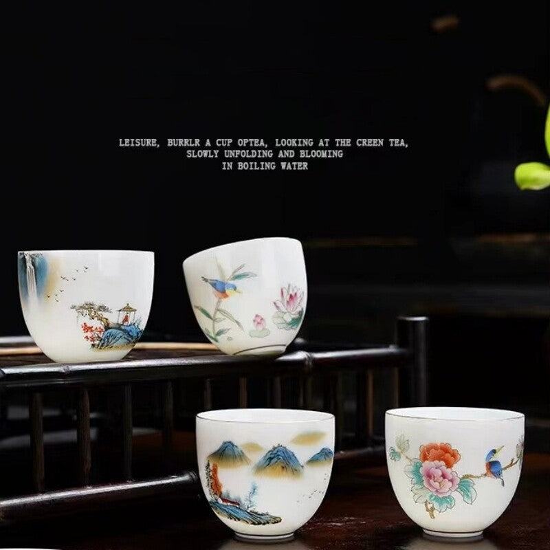 60ml One Cup Fat Mutton Jade Porcelain Kungfu Tea Cup On Sales Ceramic China Cup
