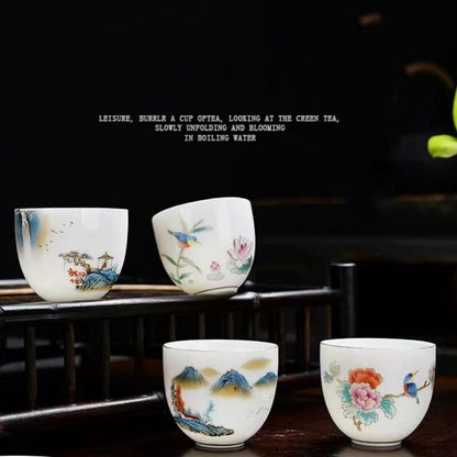 60ml One Cup Fat Mutton Jade Porcelain Kungfu Tea Cup On Sales Ceramic China Cup