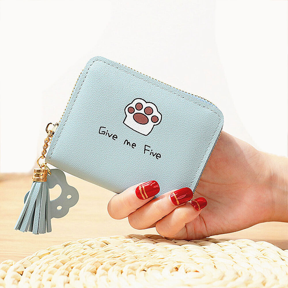 Fashion Small Women Zipper Wallet Leather Coin Bag Credit Card Mini Purse Clutch