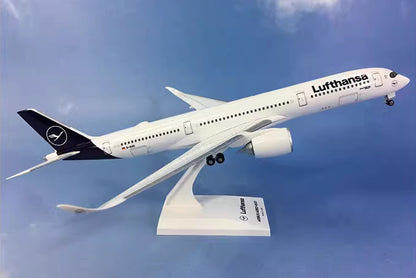 33CM 1:200 Risesoon Lufthansa AIRBUS A350-900 Plane ABS Plastic Aircraft Model