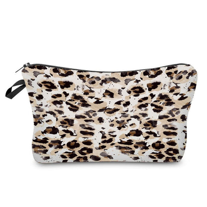 Leopard Printed Cosmetics Organizer Bag Storage Waterproof Makeup Purse Travel