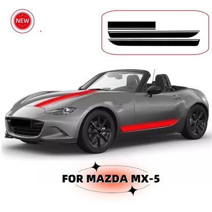 FOR MAZDA Graphics Car Hood Stripe Side Sticker Decals Kit Custom Models Fit