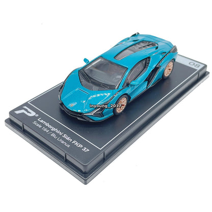 1/64 Lamborghini Sian FKP 37 Model Toy Car Diecast Toy Vehicle Kids Adults Blue