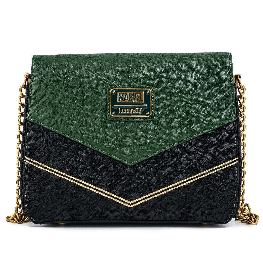 Loungefly Women's Loki Crossbody Bag Marvel Collection Green Limited Exclusive