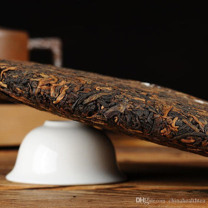 Aged Zhong Cha Green Seal Chinese Pu er Tea Yunnan Cooked Puer Ripe 357g