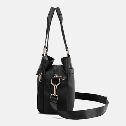 Bag Nylon Travel Bag Handbag Totes Shoulder Purse Business Bag Black 30*12*23 CM