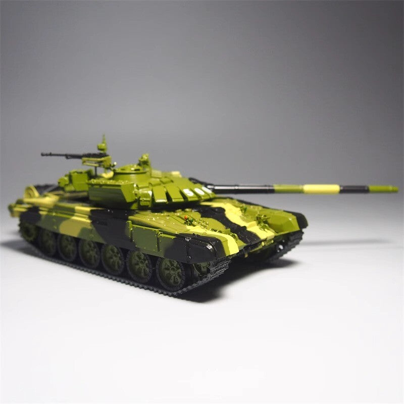1:43 Main Battle Tank Alloy Simulation Military Ornaments Desktop T72b3 Model