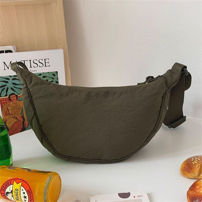 Hobos Side Shoulder Bag Nylon Plus Cotton Messenger Bag Travel Handbag 31*15*9CM