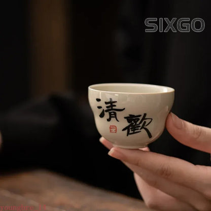 Qinghuan Underglaze Color Household Personal Tea Cup Hand-painted Teaware
